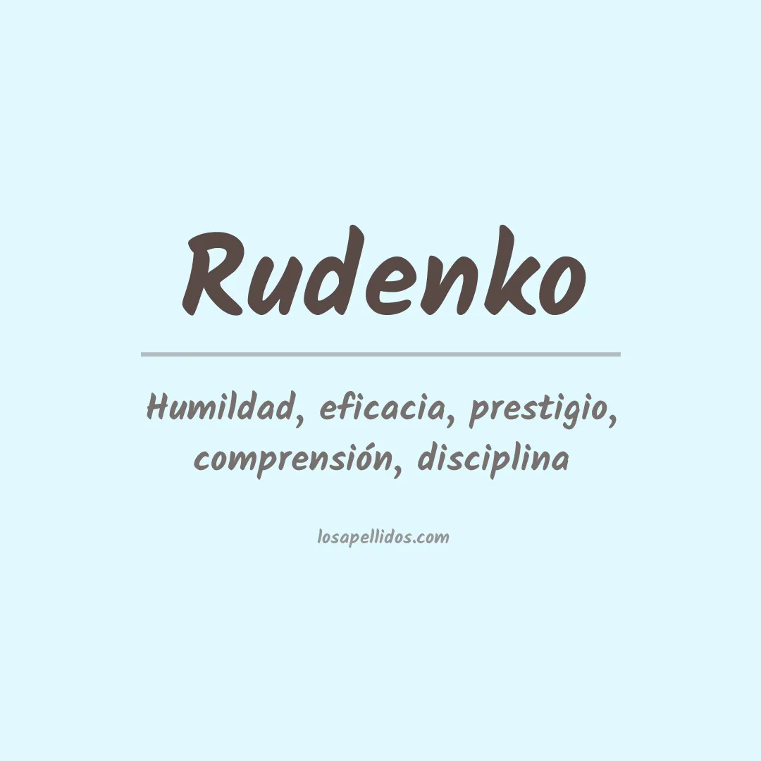 Apellido Rudenko