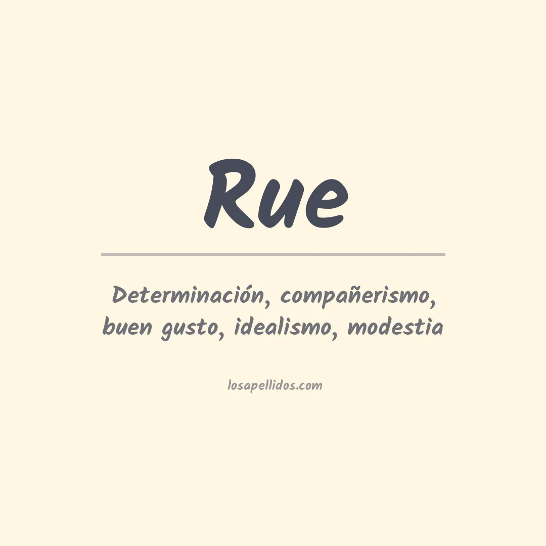 Apellido Rue