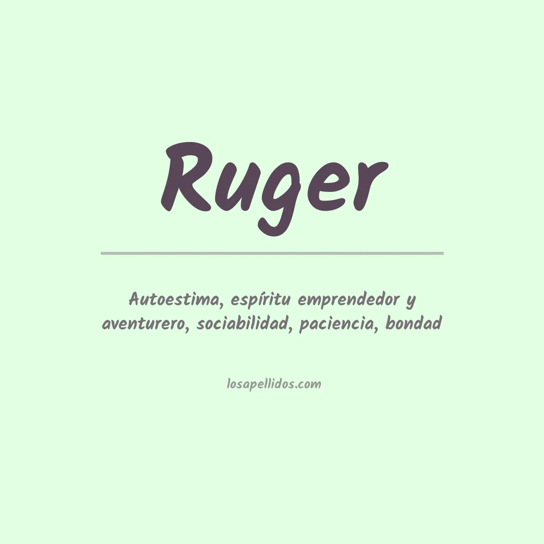 Apellido Ruger