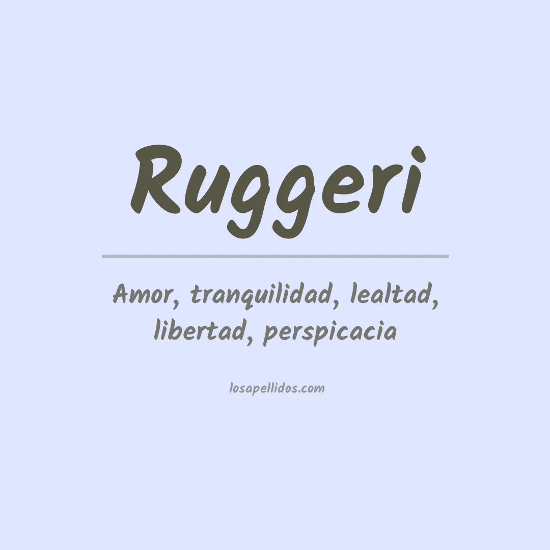 Apellido Ruggeri
