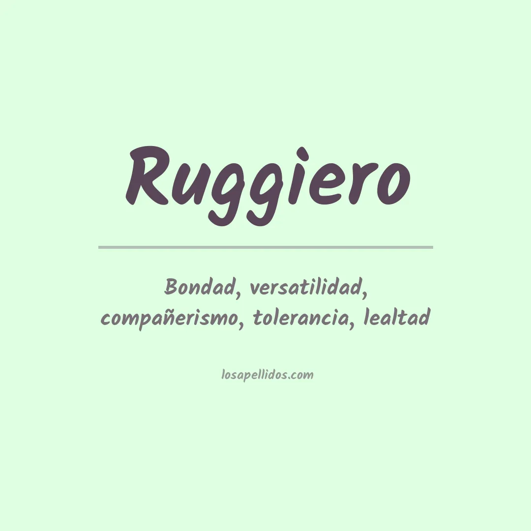 Apellido Ruggiero