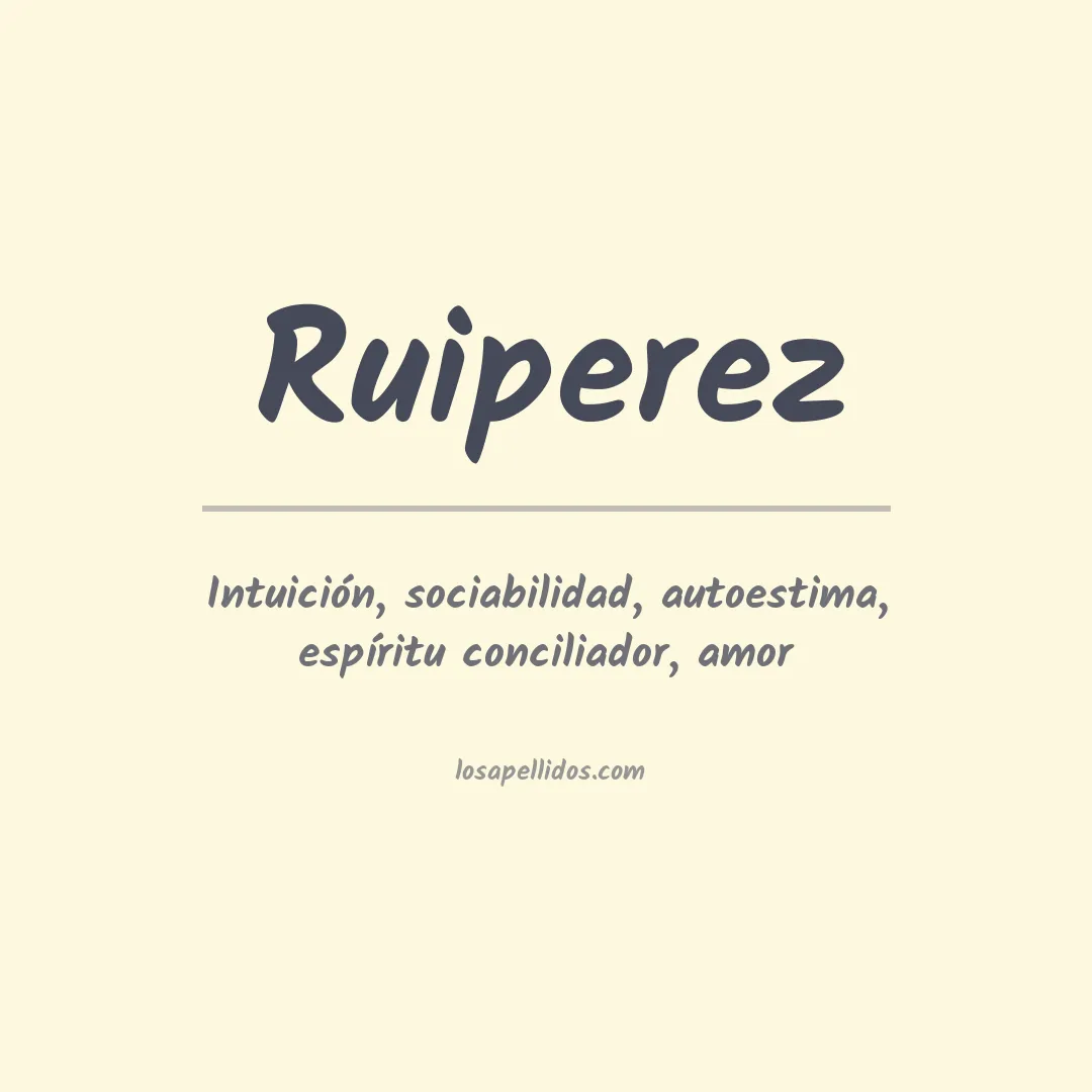 Apellido Ruiperez