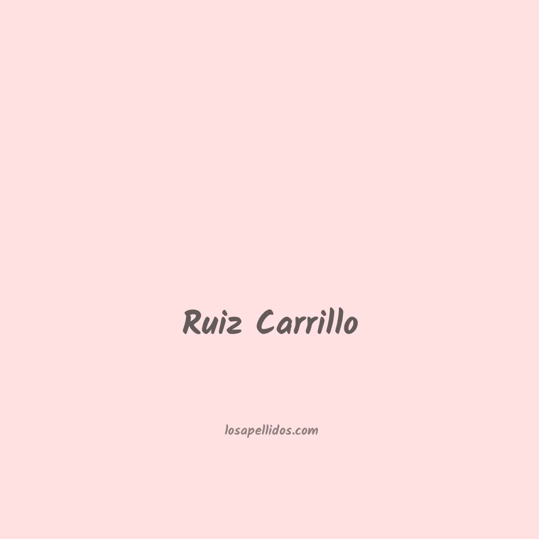Ruiz carrillo en chino