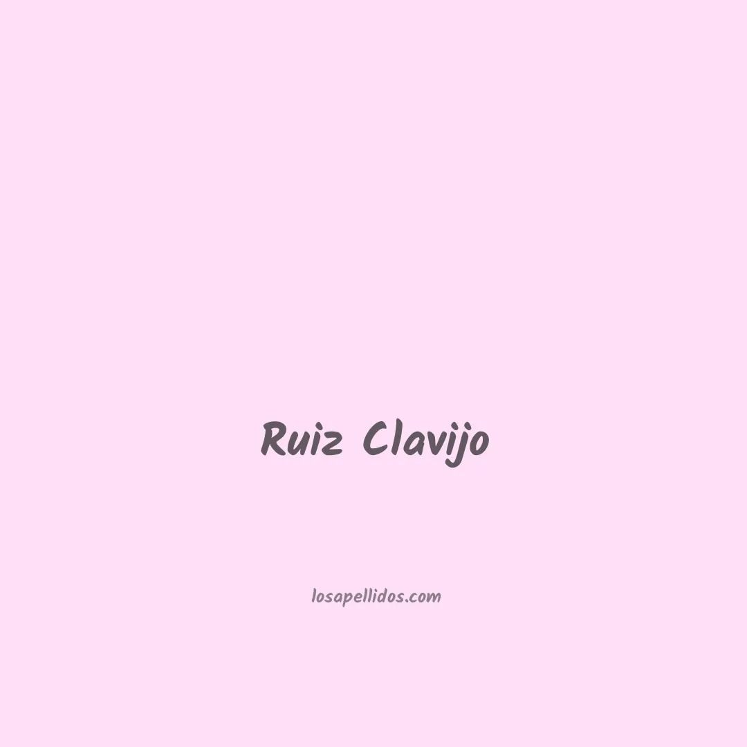 Ruiz clavijo en chino