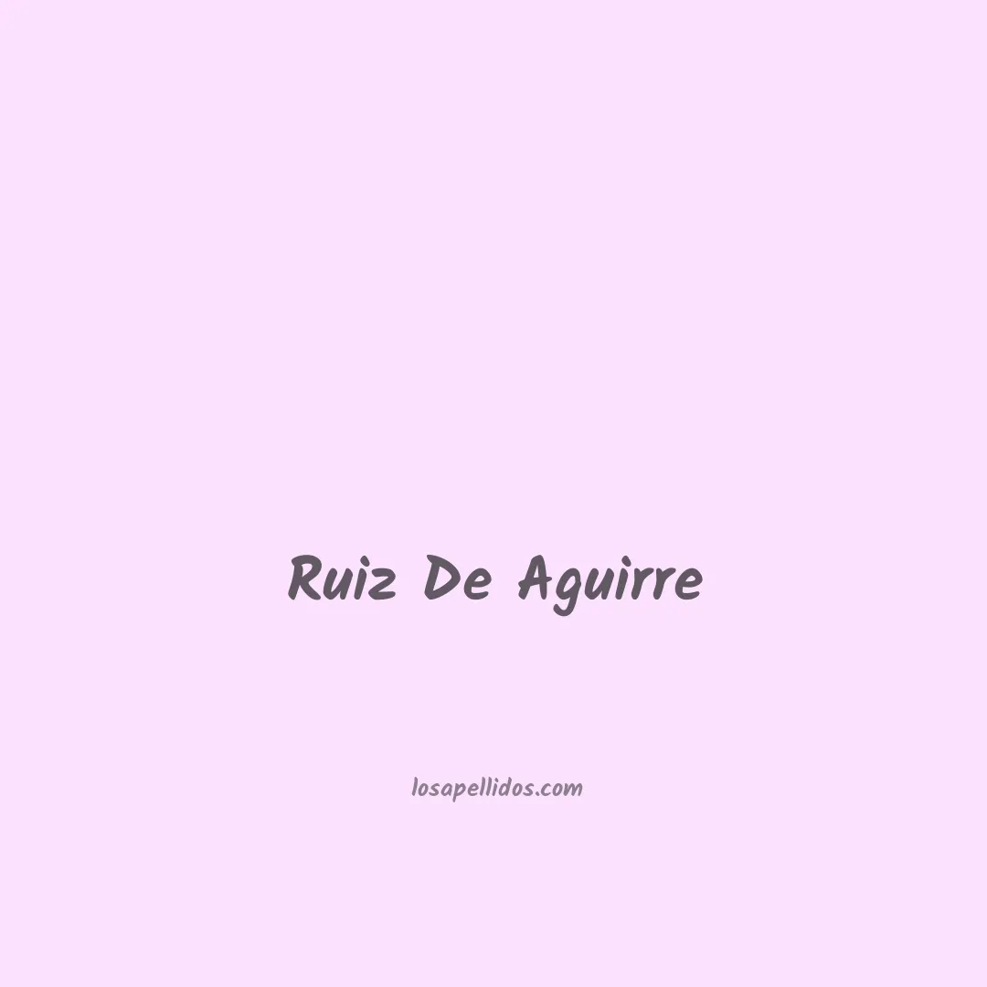 Ruiz de aguirre en chino