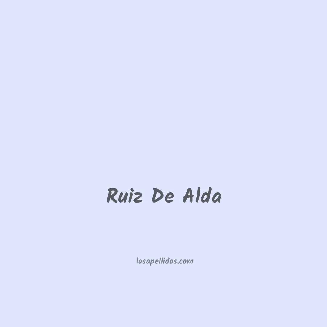 Ruiz de alda en chino