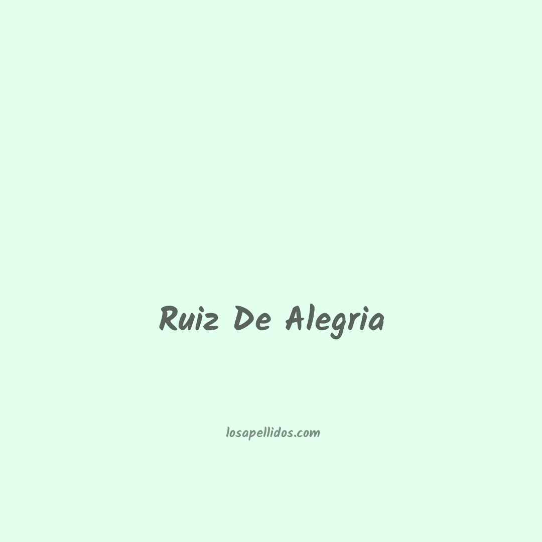 Ruiz de alegria en chino