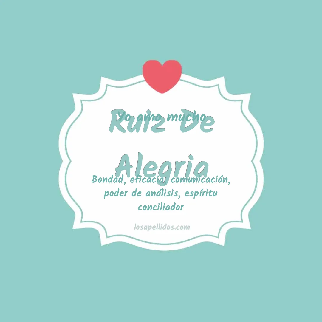 Yo amo mucho Ruiz de alegria