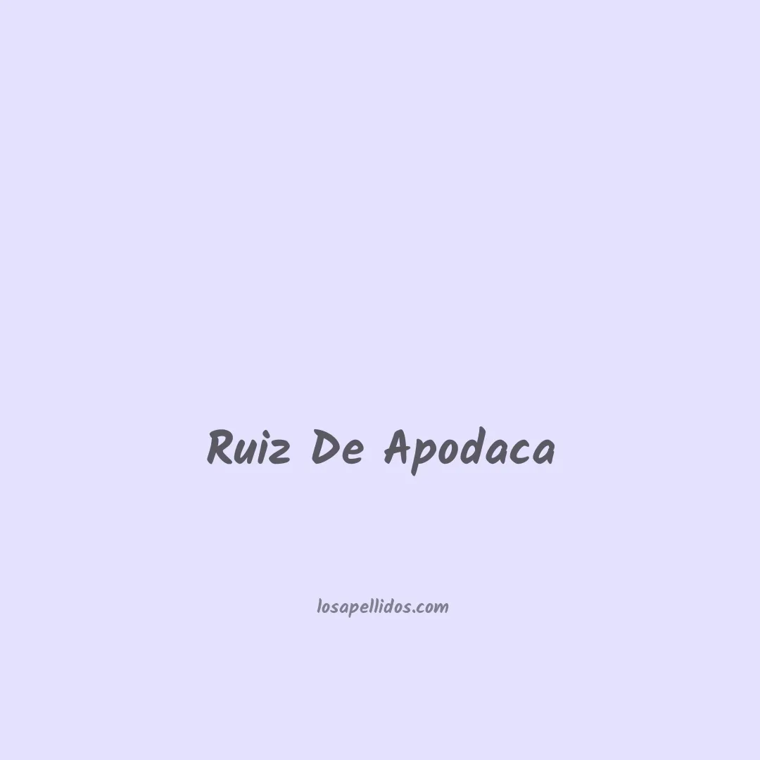 Ruiz de apodaca en chino