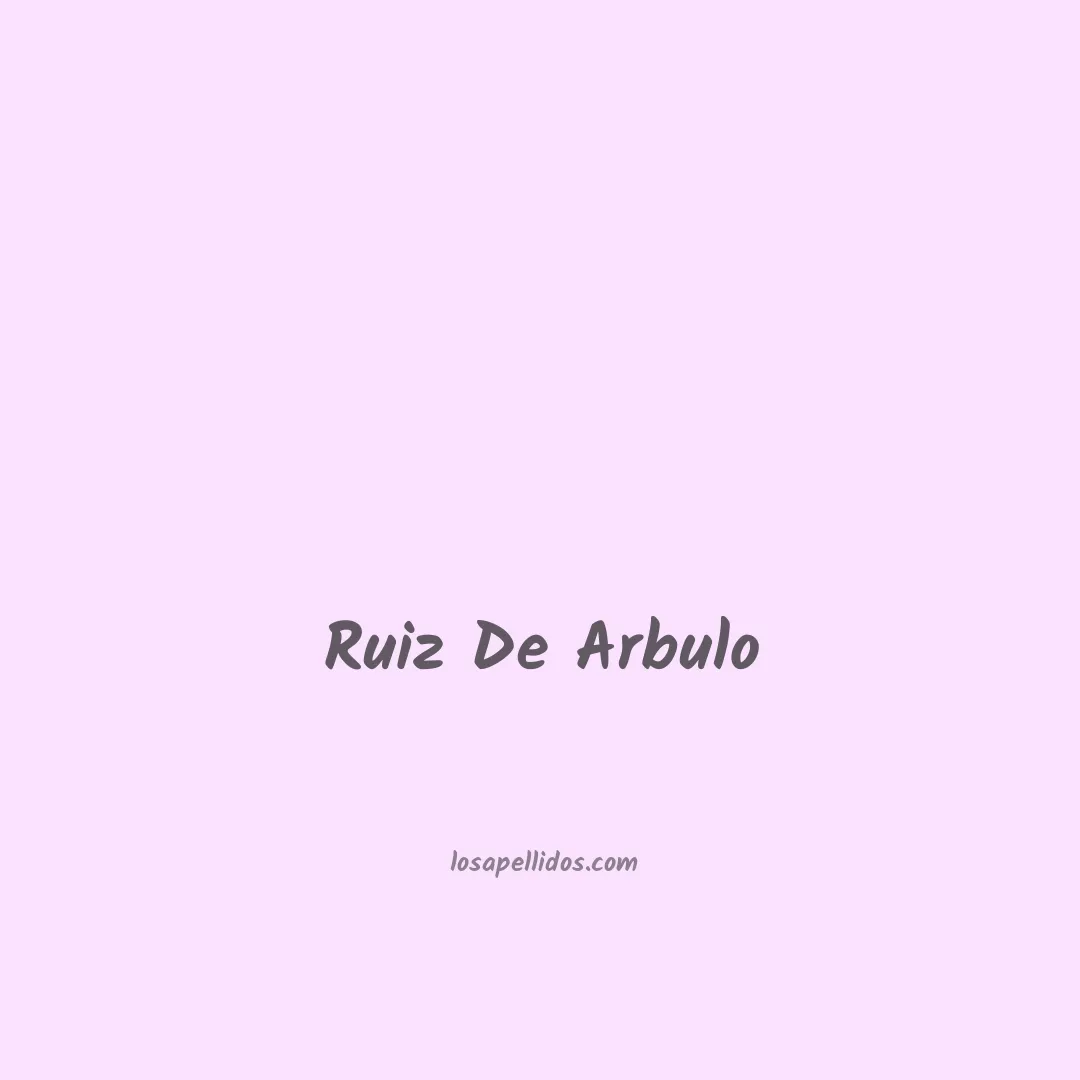 Ruiz de arbulo en chino