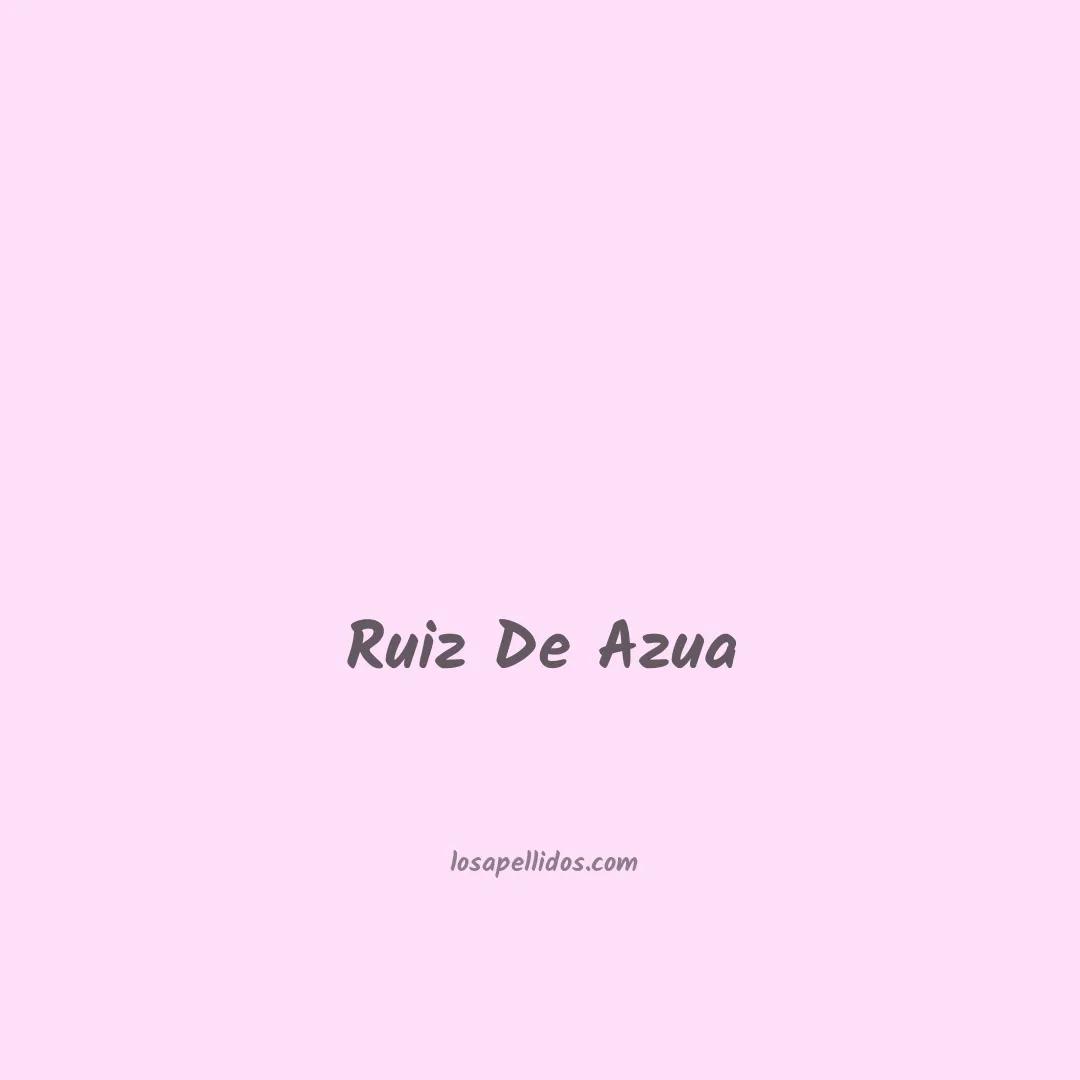 Ruiz de azua en chino