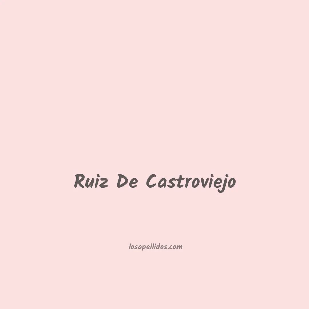 Ruiz de castroviejo en chino