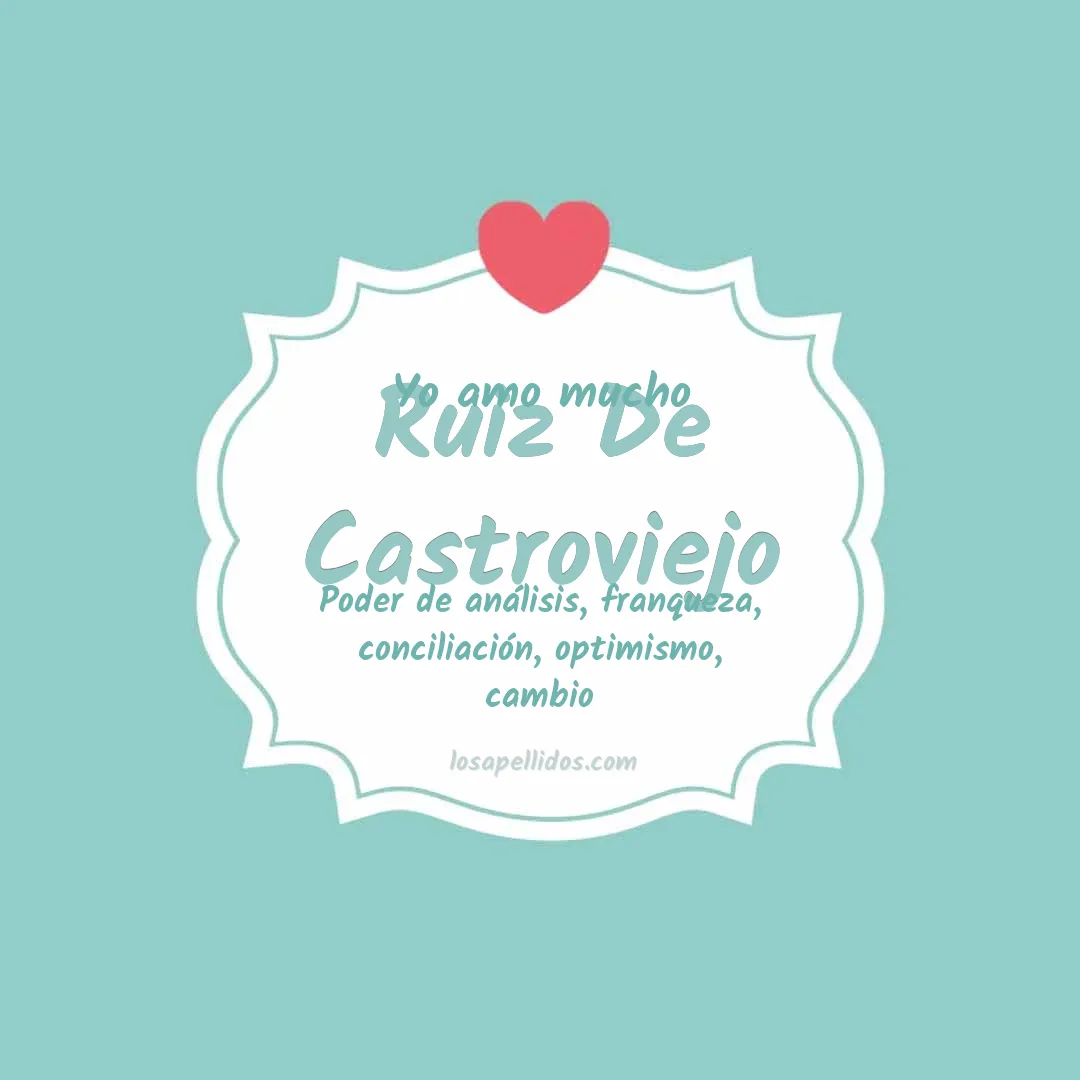 Yo amo mucho Ruiz de castroviejo