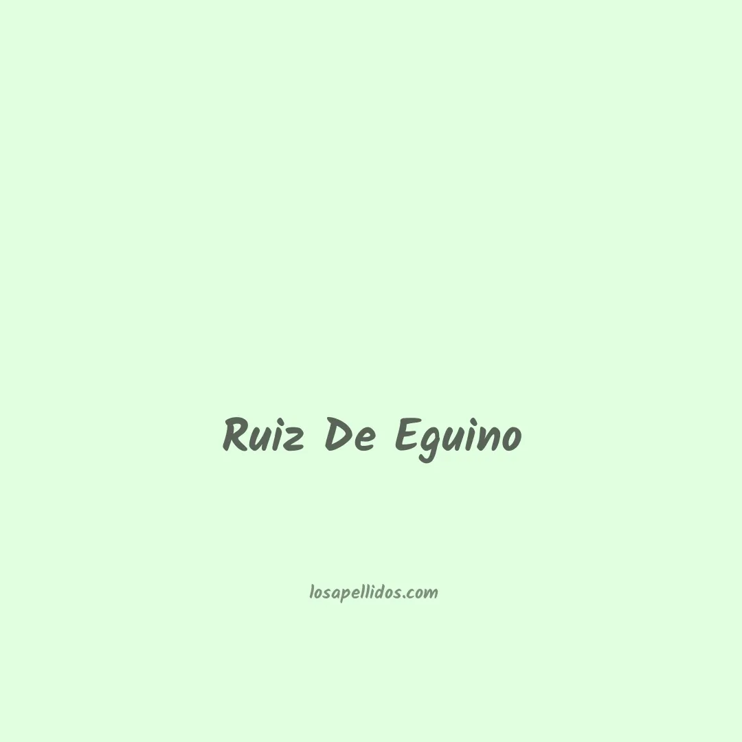 Ruiz de eguino en chino
