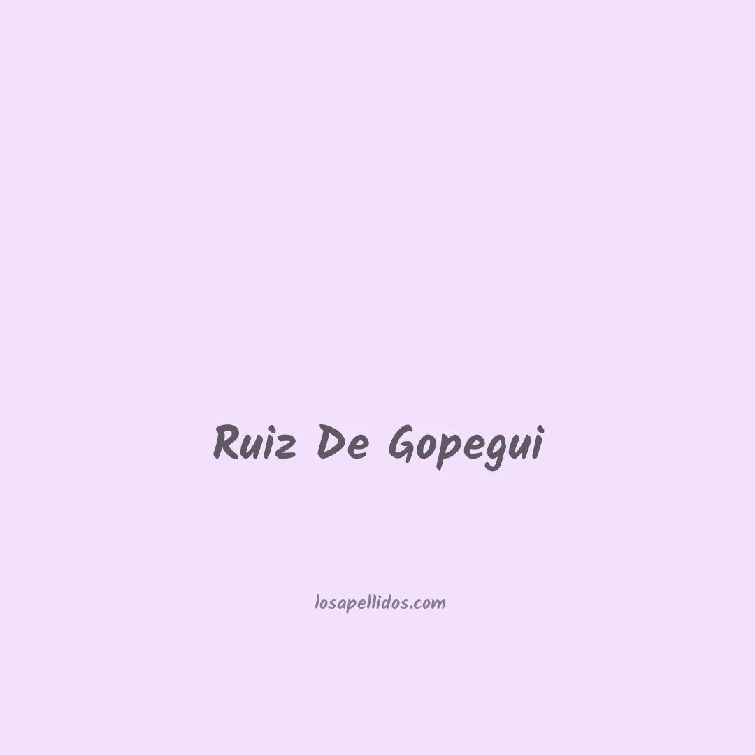 Ruiz de gopegui en chino