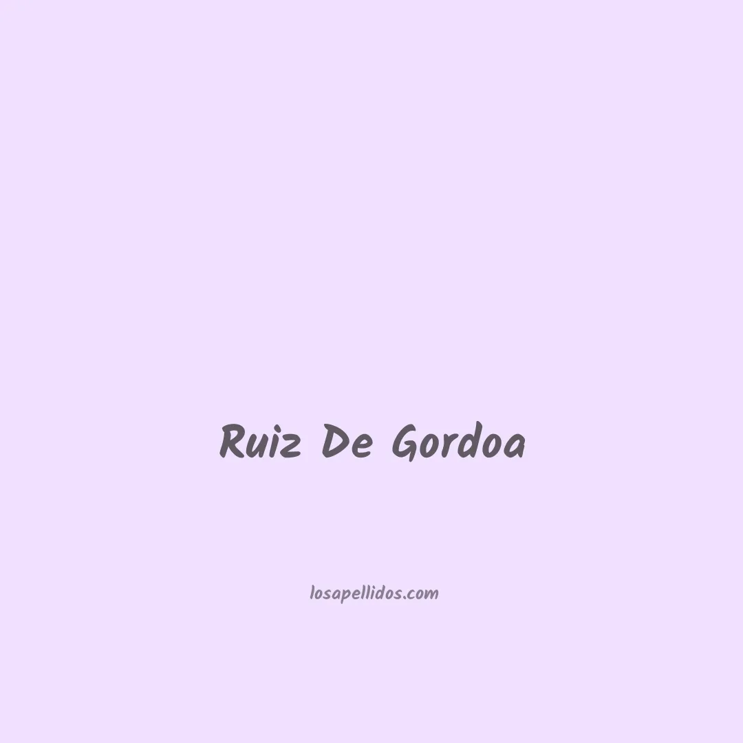 Ruiz de gordoa en chino