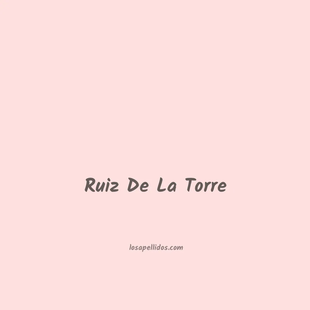 Ruiz de la torre en chino