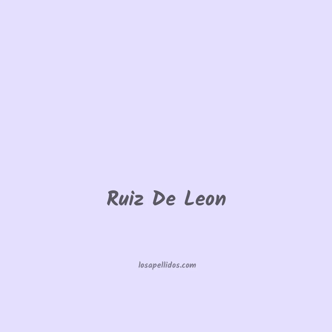 Ruiz de leon en chino