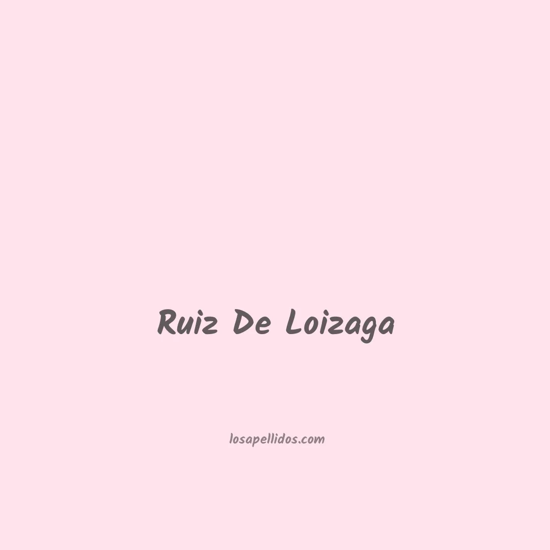 Ruiz de loizaga en chino