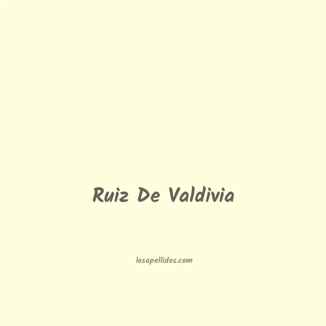 Ruiz de valdivia en chino