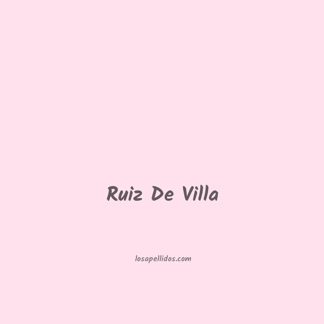 Ruiz de villa en chino