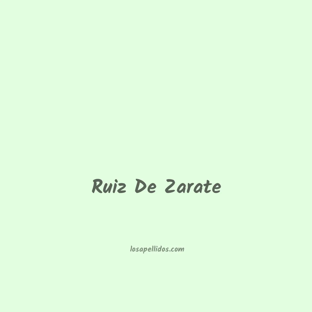 Ruiz de zarate en chino