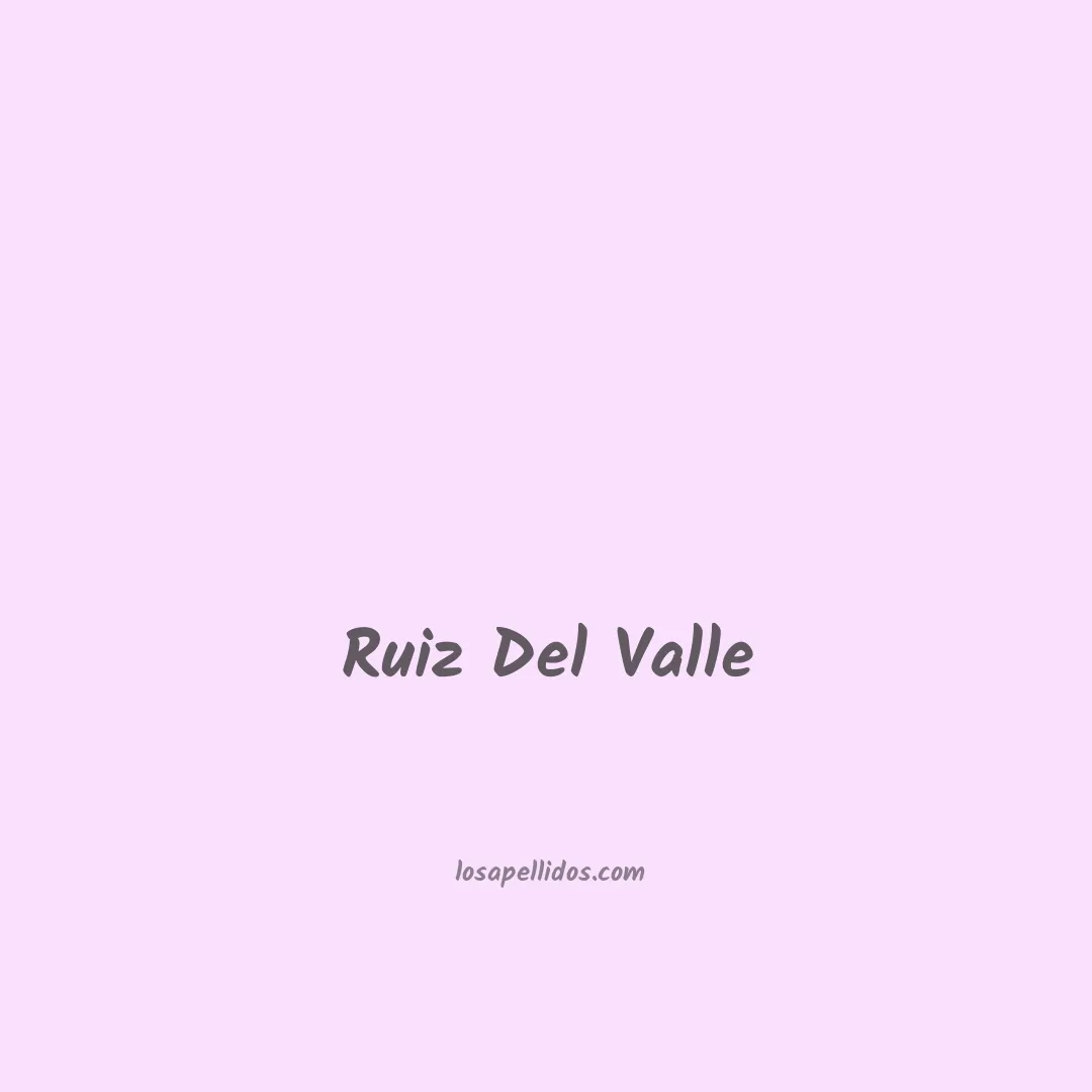 Ruiz del valle en chino