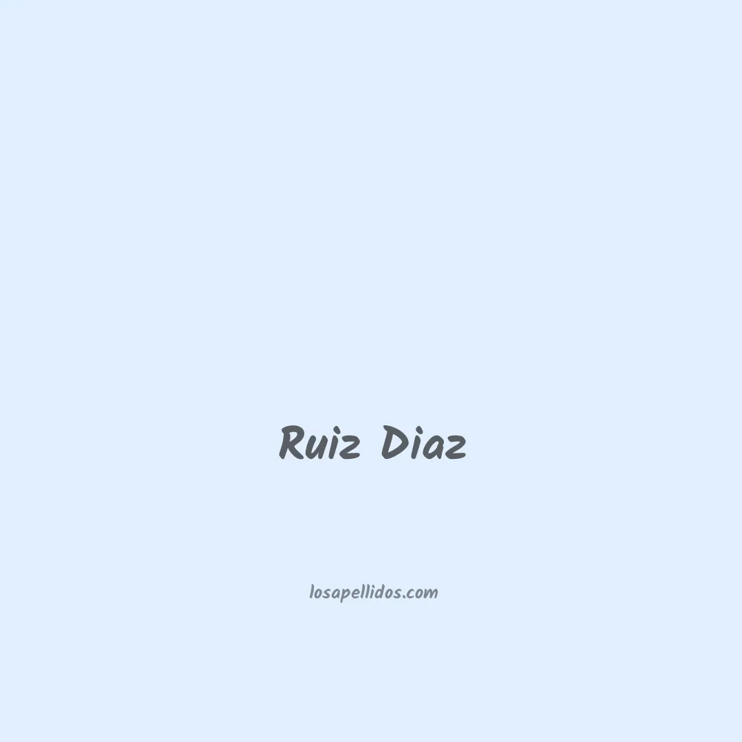 Ruiz diaz en chino