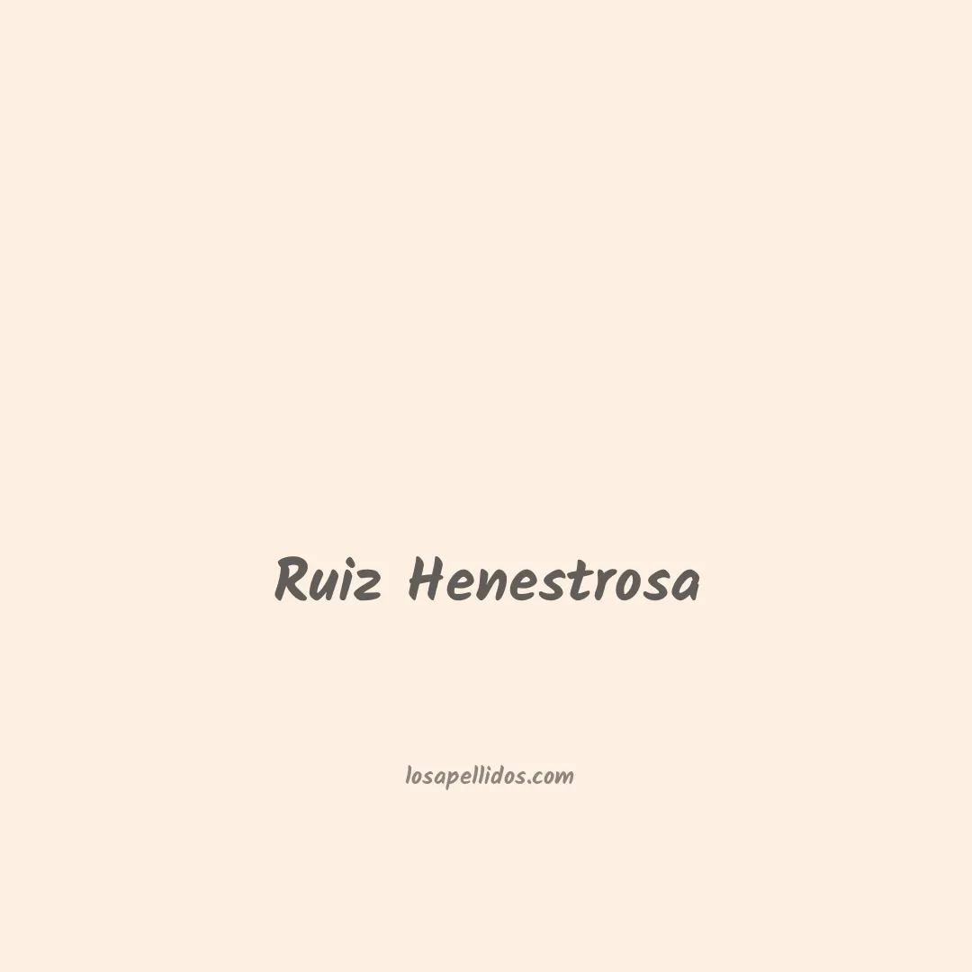 Ruiz henestrosa en chino
