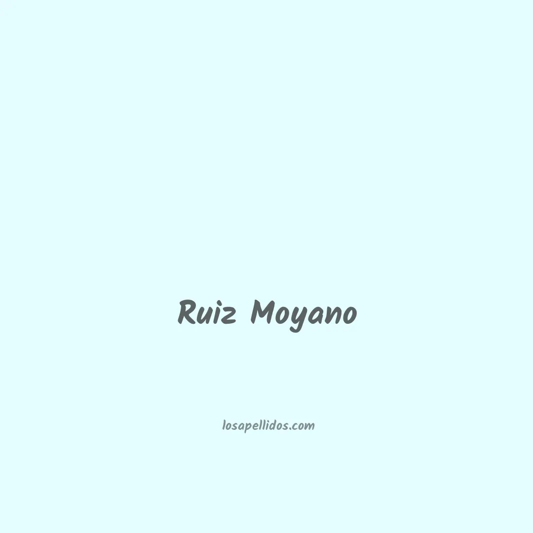 Ruiz moyano en chino