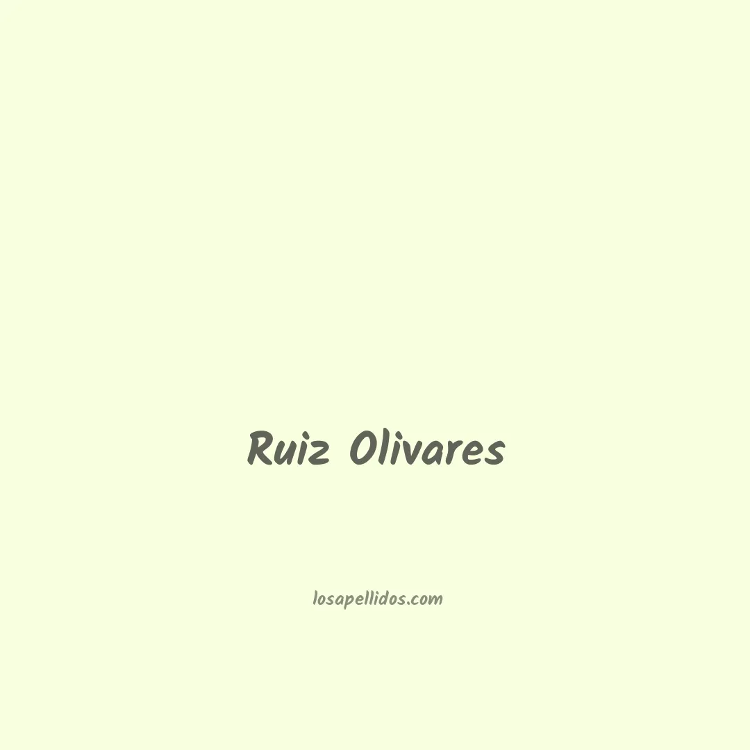 Ruiz olivares en chino