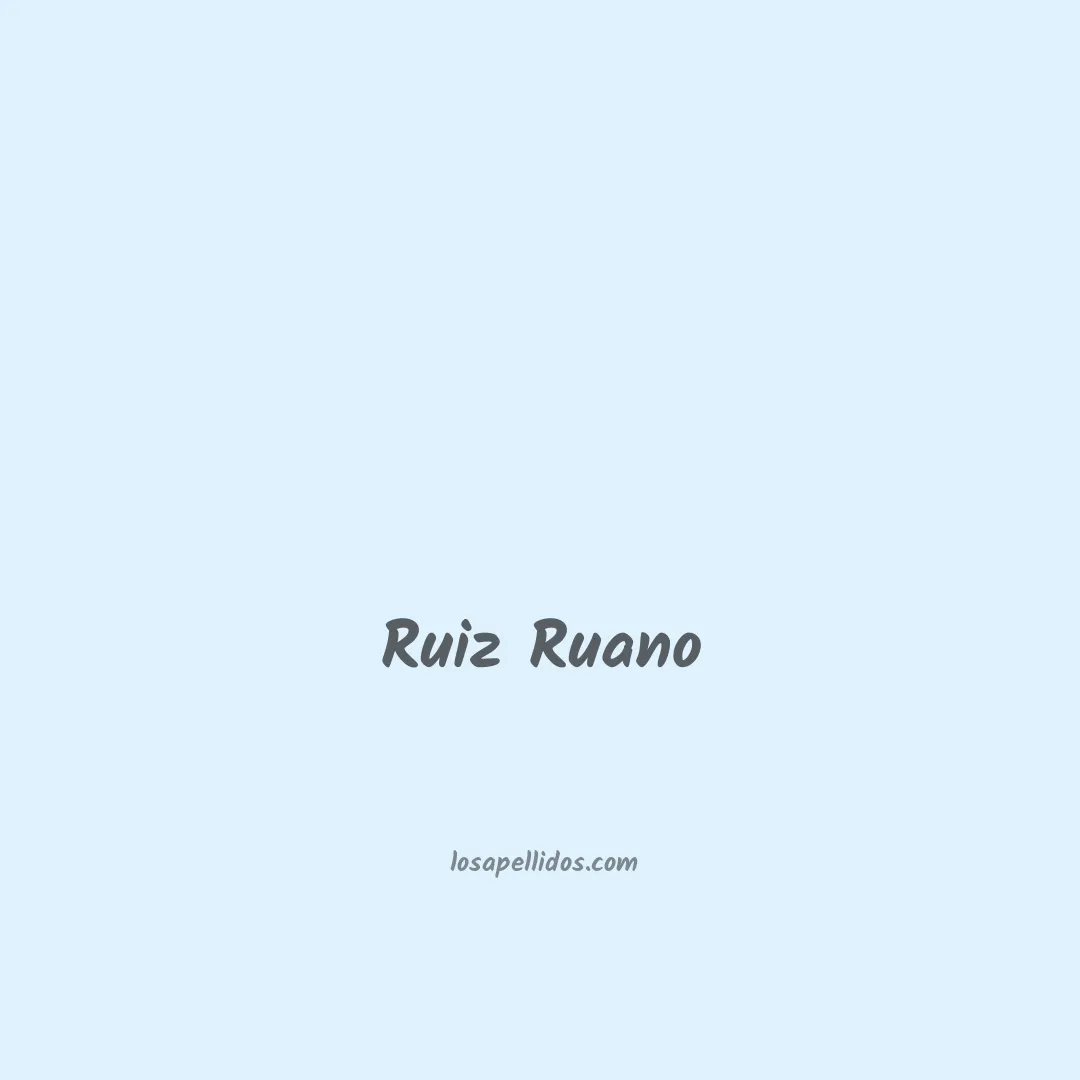 Ruiz ruano en chino