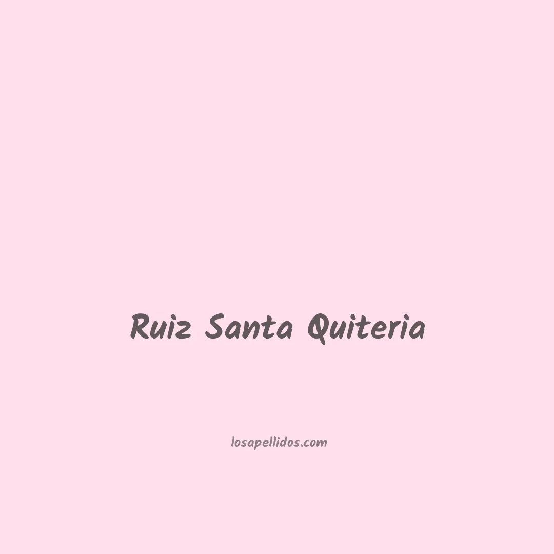 Ruiz santa quiteria en chino