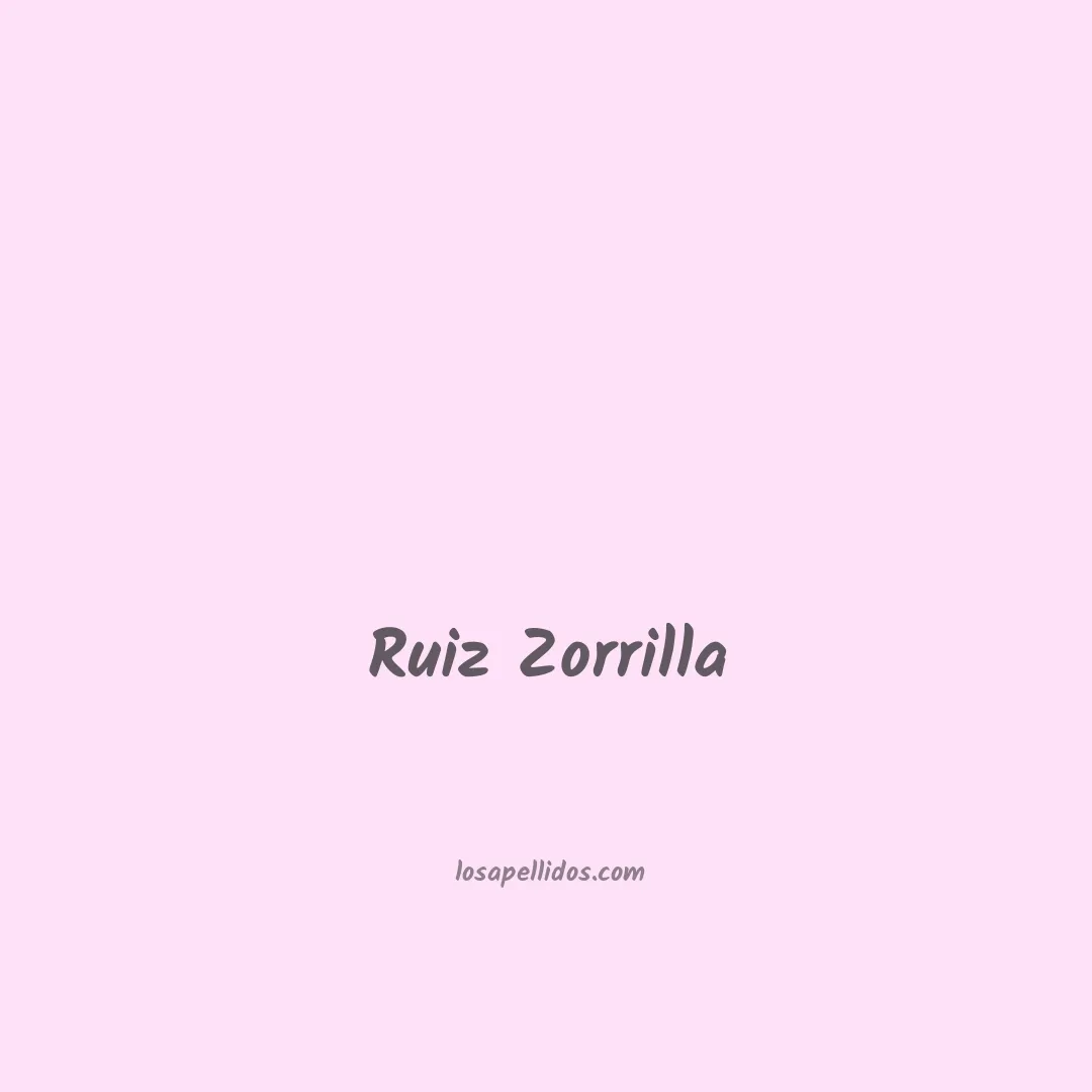 Ruiz zorrilla en chino