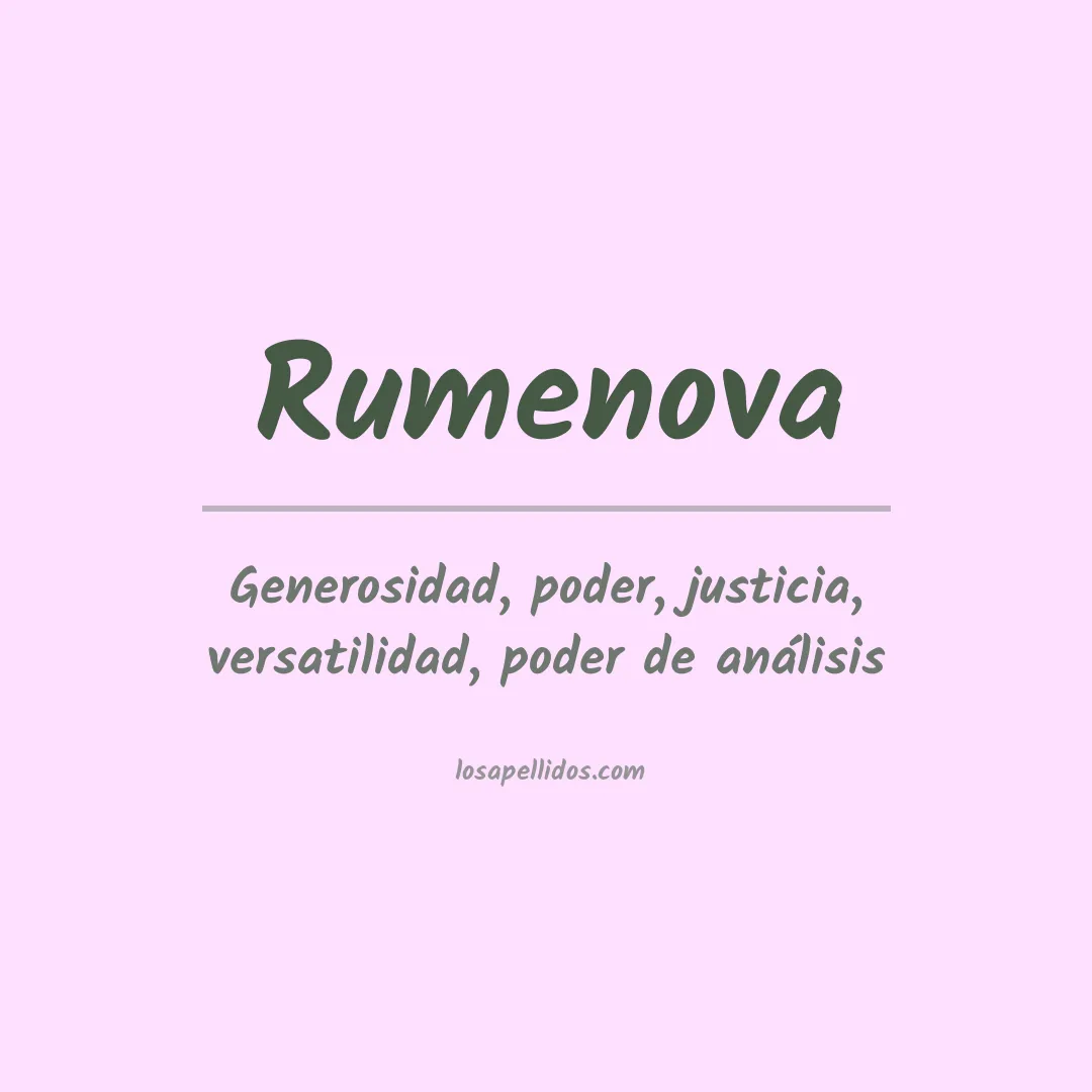 Apellido Rumenova