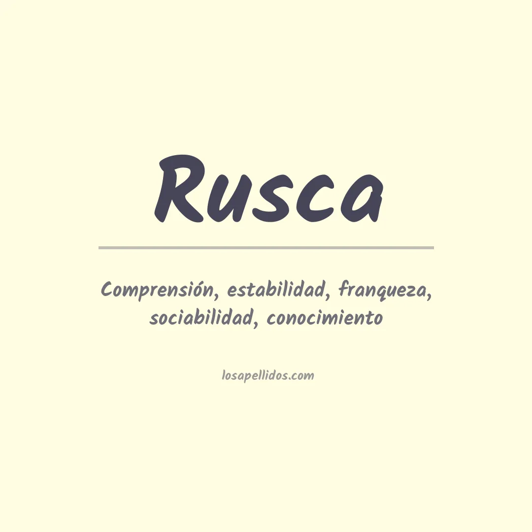 Apellido Rusca