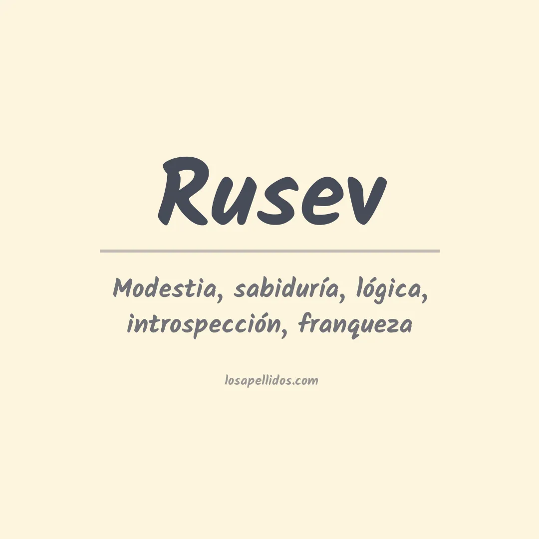 Apellido Rusev