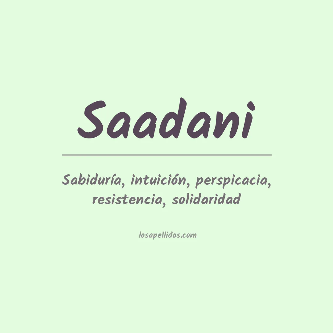 Apellido Saadani