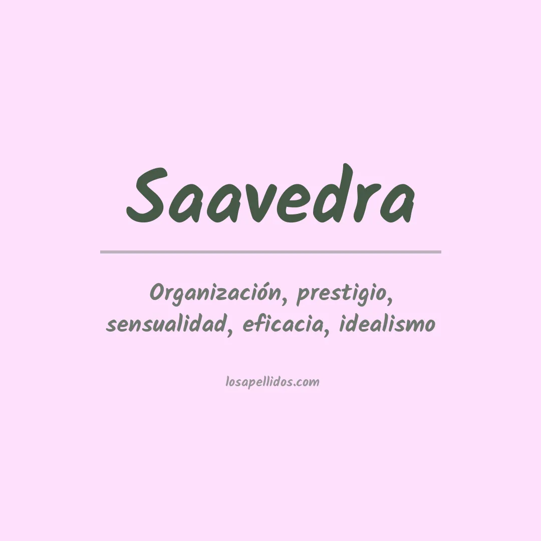 Apellido Saavedra