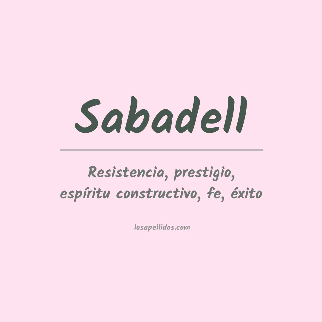 Apellido Sabadell