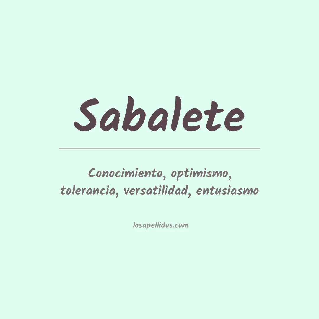 Apellido Sabalete
