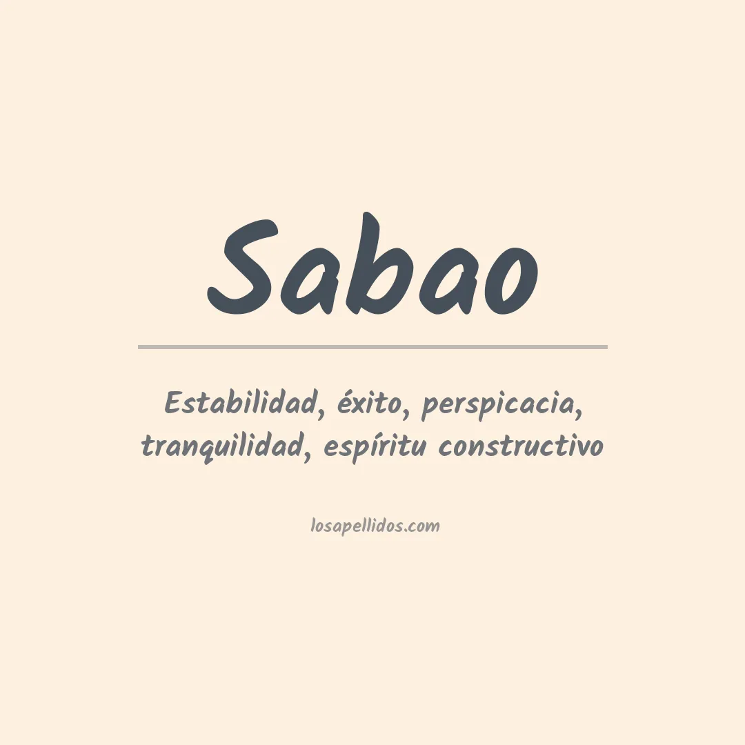 Apellido Sabao