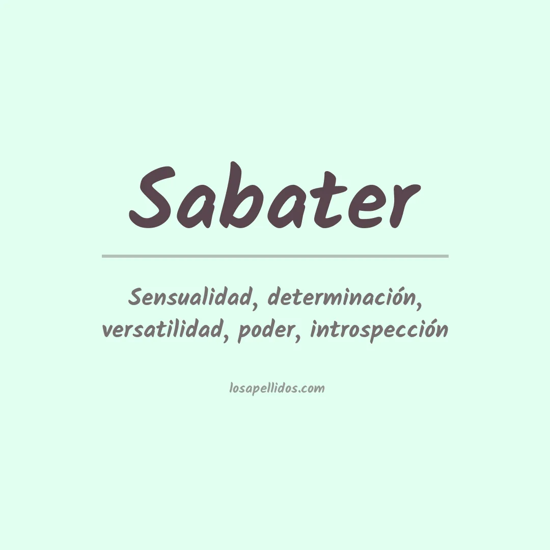 Apellido Sabater