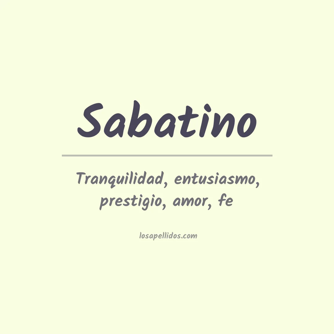Apellido Sabatino