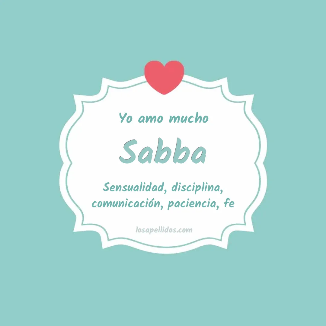 Yo amo mucho Sabba