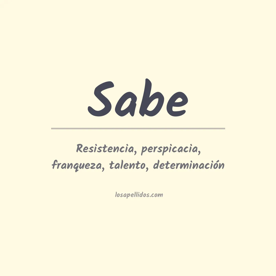Apellido Sabe