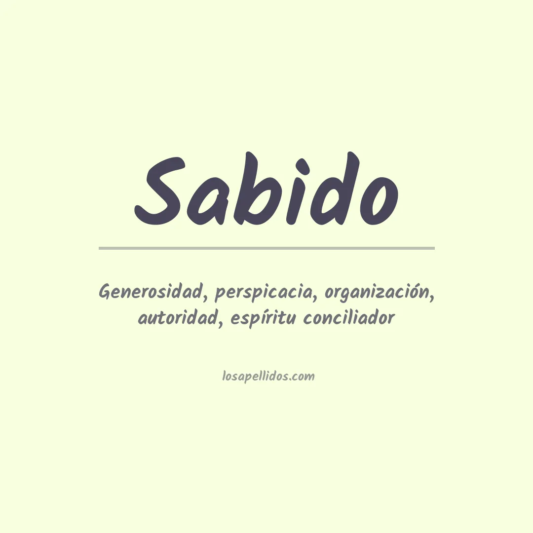 Apellido Sabido