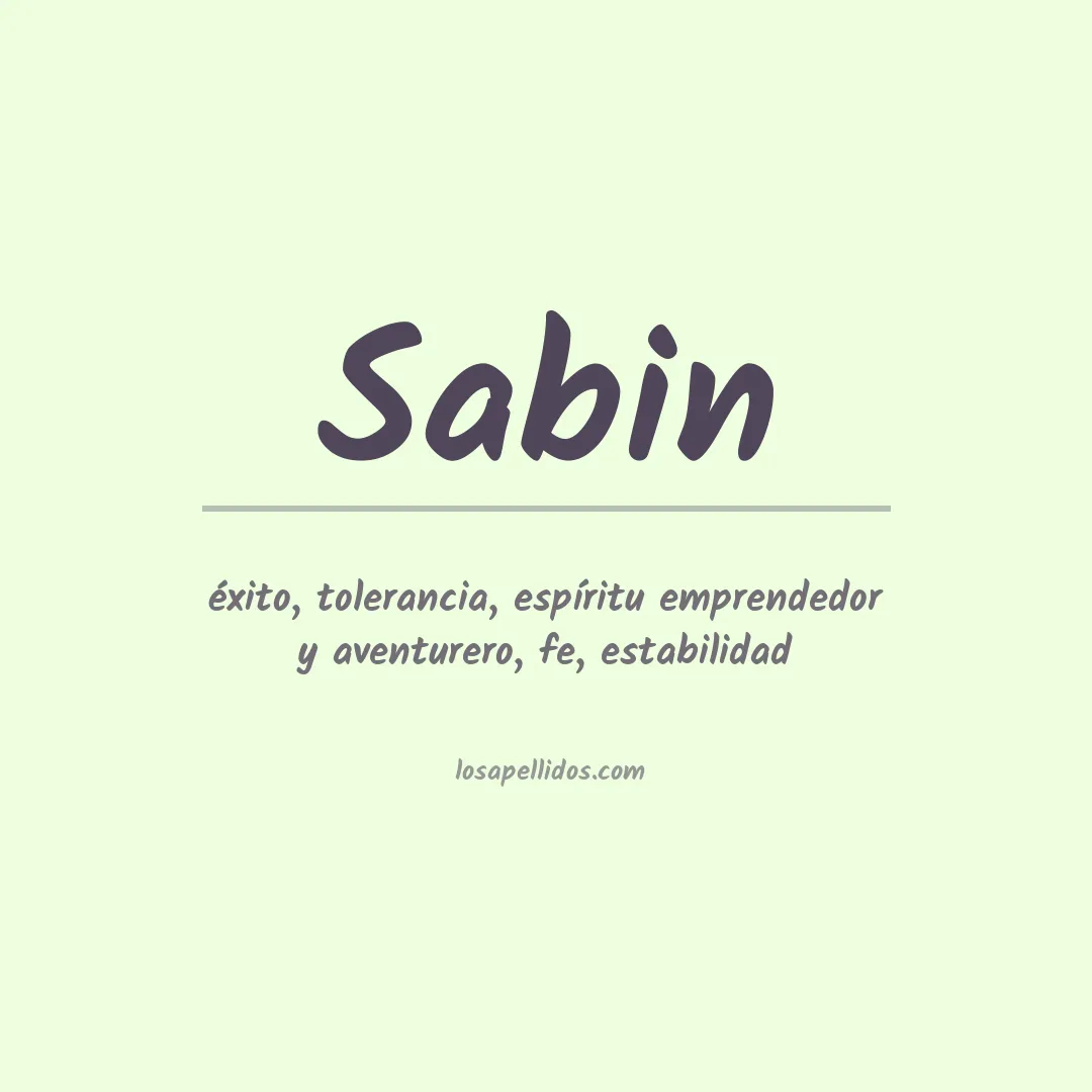 Apellido Sabin