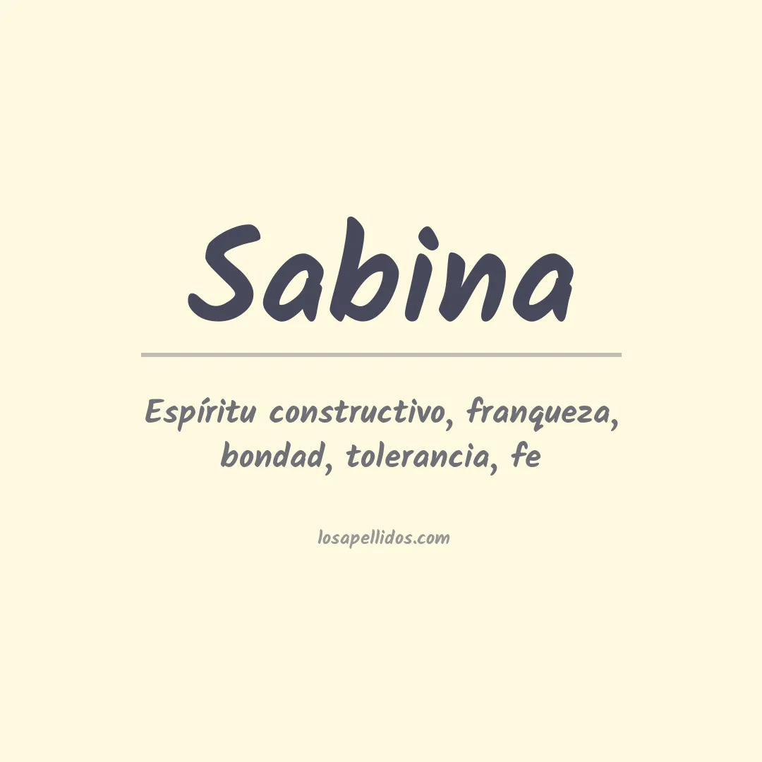 Apellido Sabina