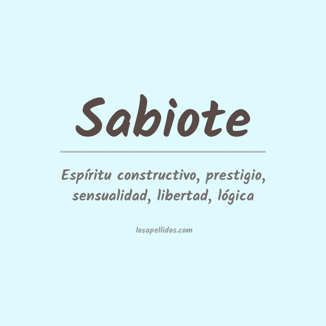 Apellido Sabiote